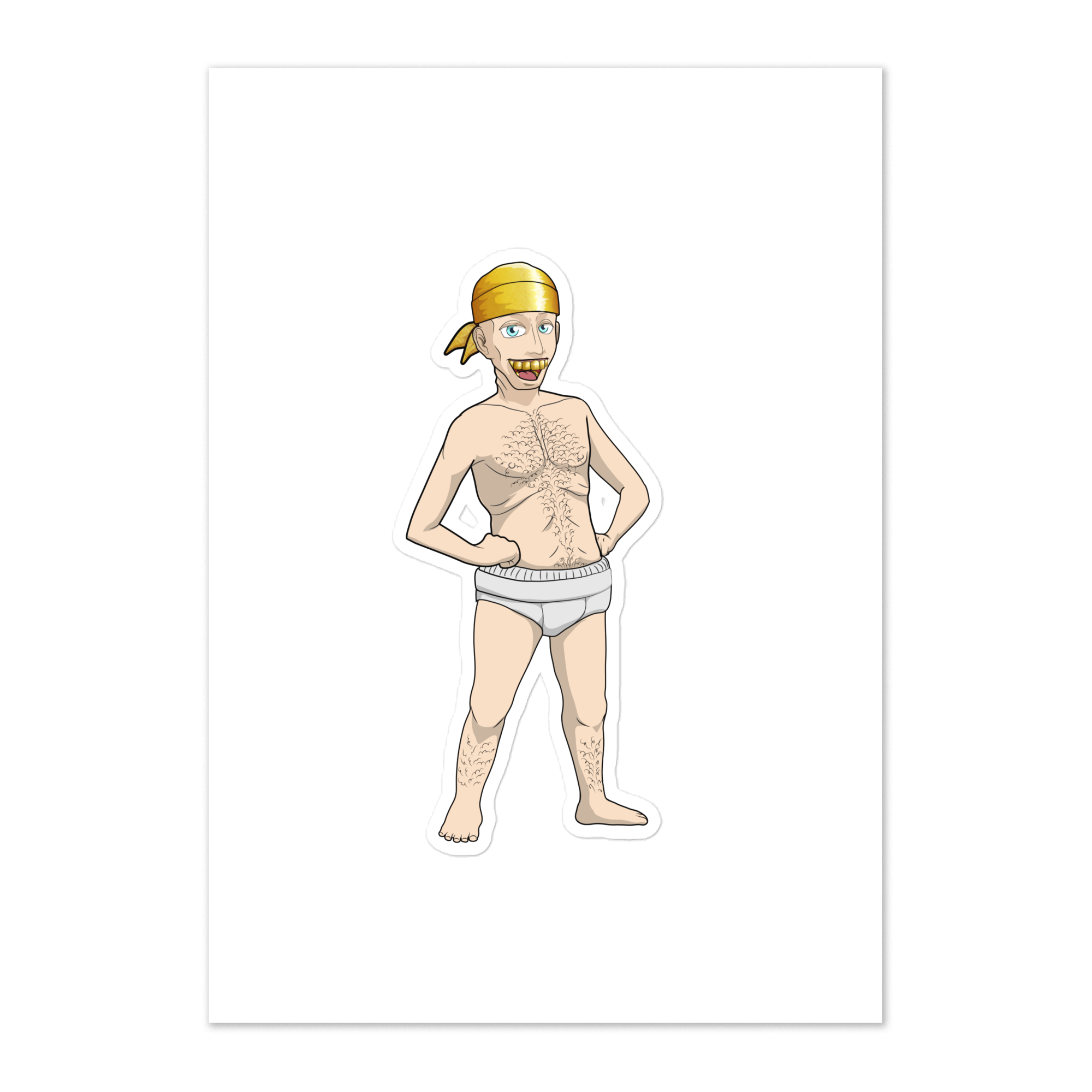 Maximum Payne durag diaper wearing character Sticker sheet